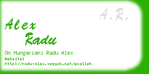 alex radu business card